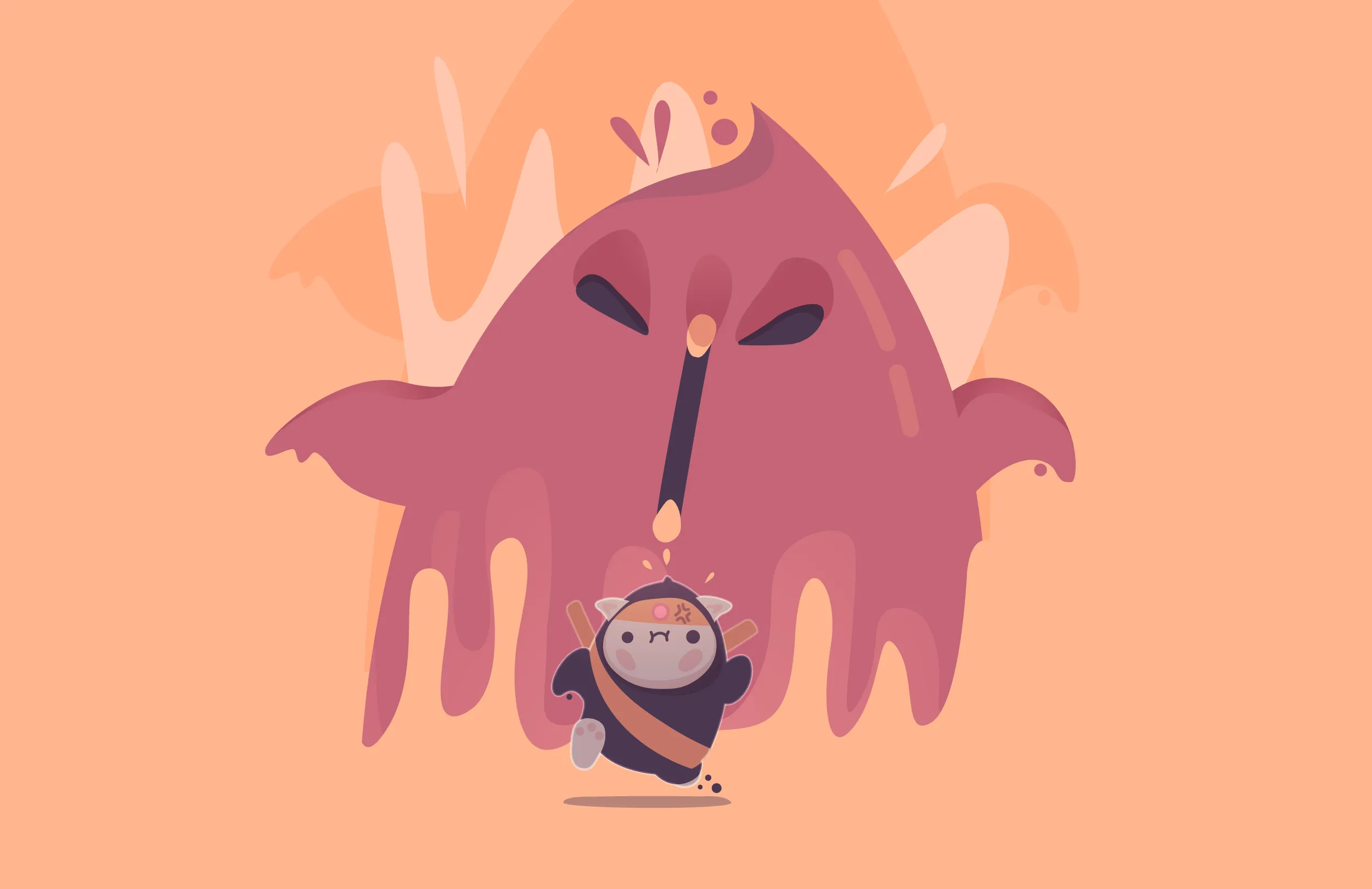 Illustration jeunesse : Le chat ninja